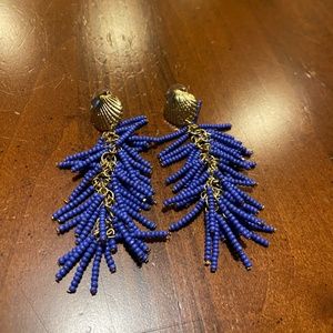 Sea Shell gold and blue earrings from revolve